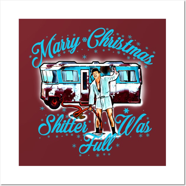 Merry Christmas Shitter Was Full Vintage Wall Art by Kanalmaven